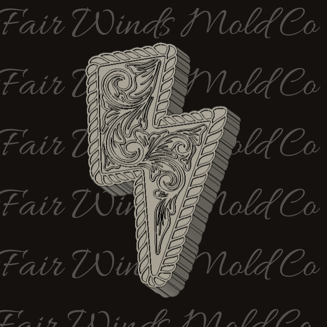 Tooled Lighting Bolt