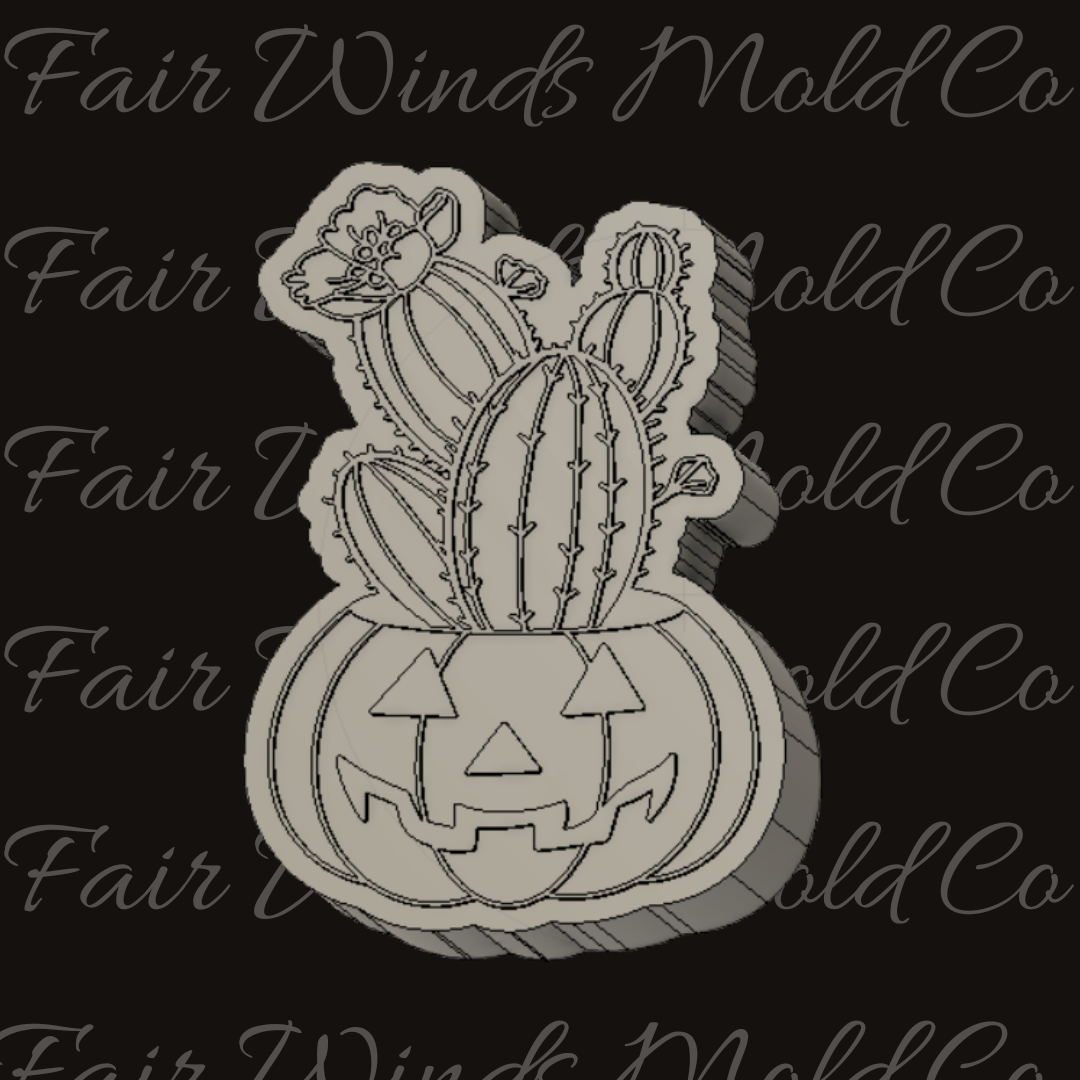 Cactus Jack O' Lantern Planter