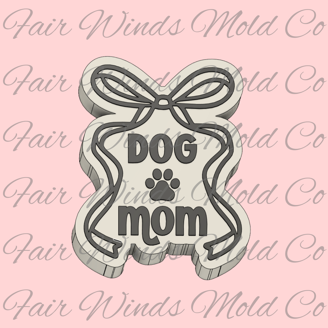 Dog Mom Ribbon Bow