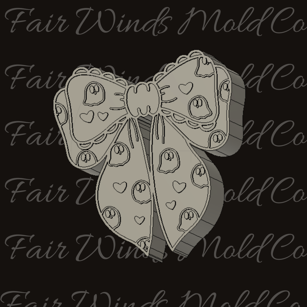 Ghost Print Fancy Bow