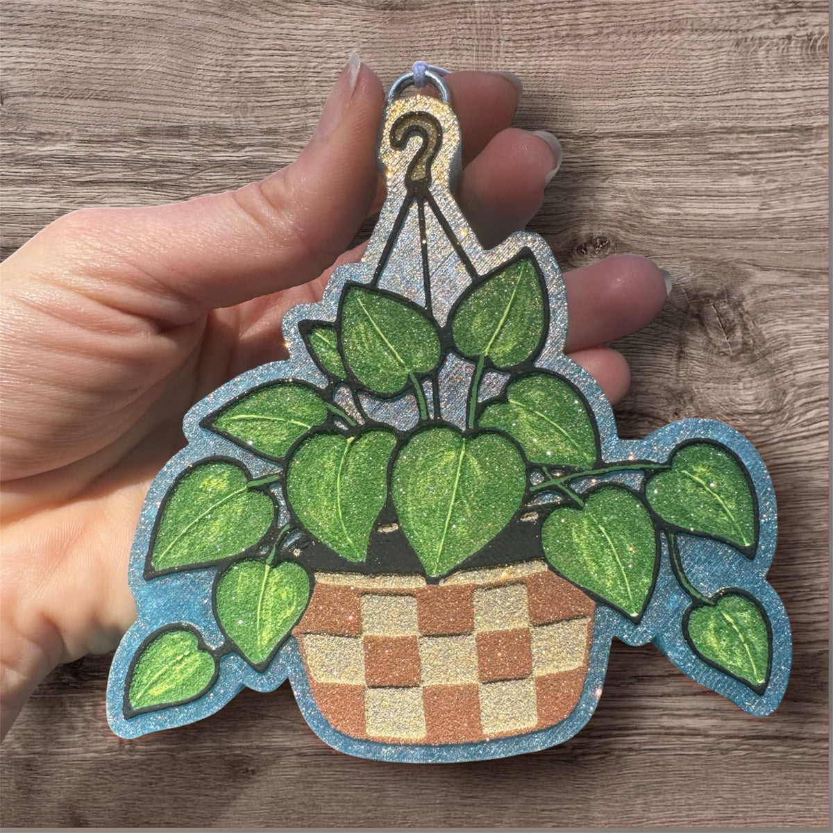 Checkered Hanging Plant