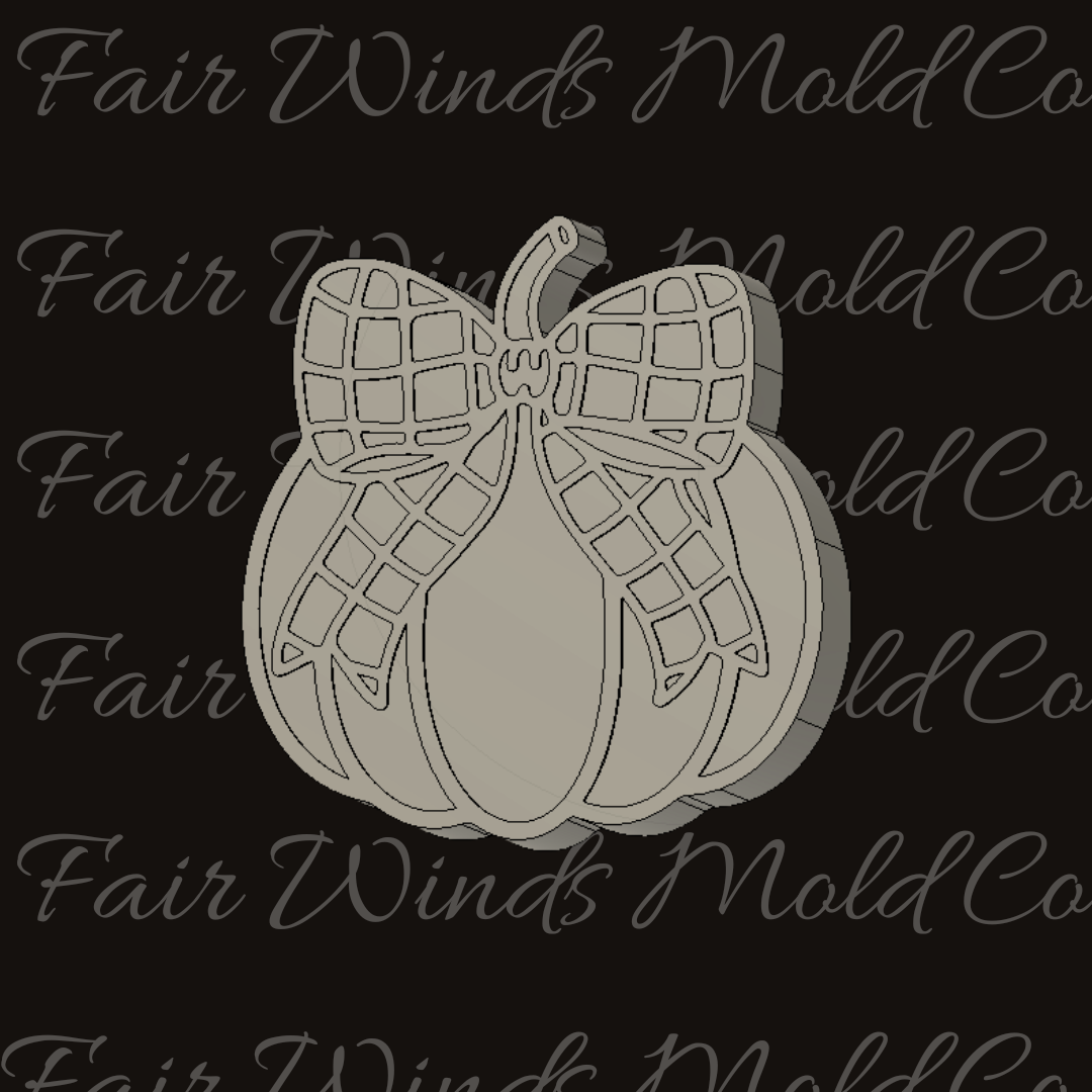 Checkered Bow Pumpkin