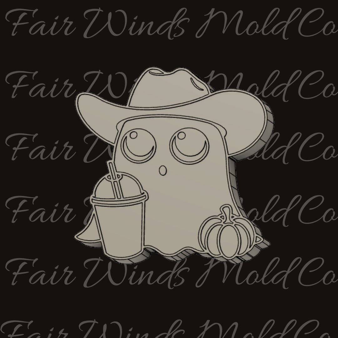Cowboy Ghostie with Drink