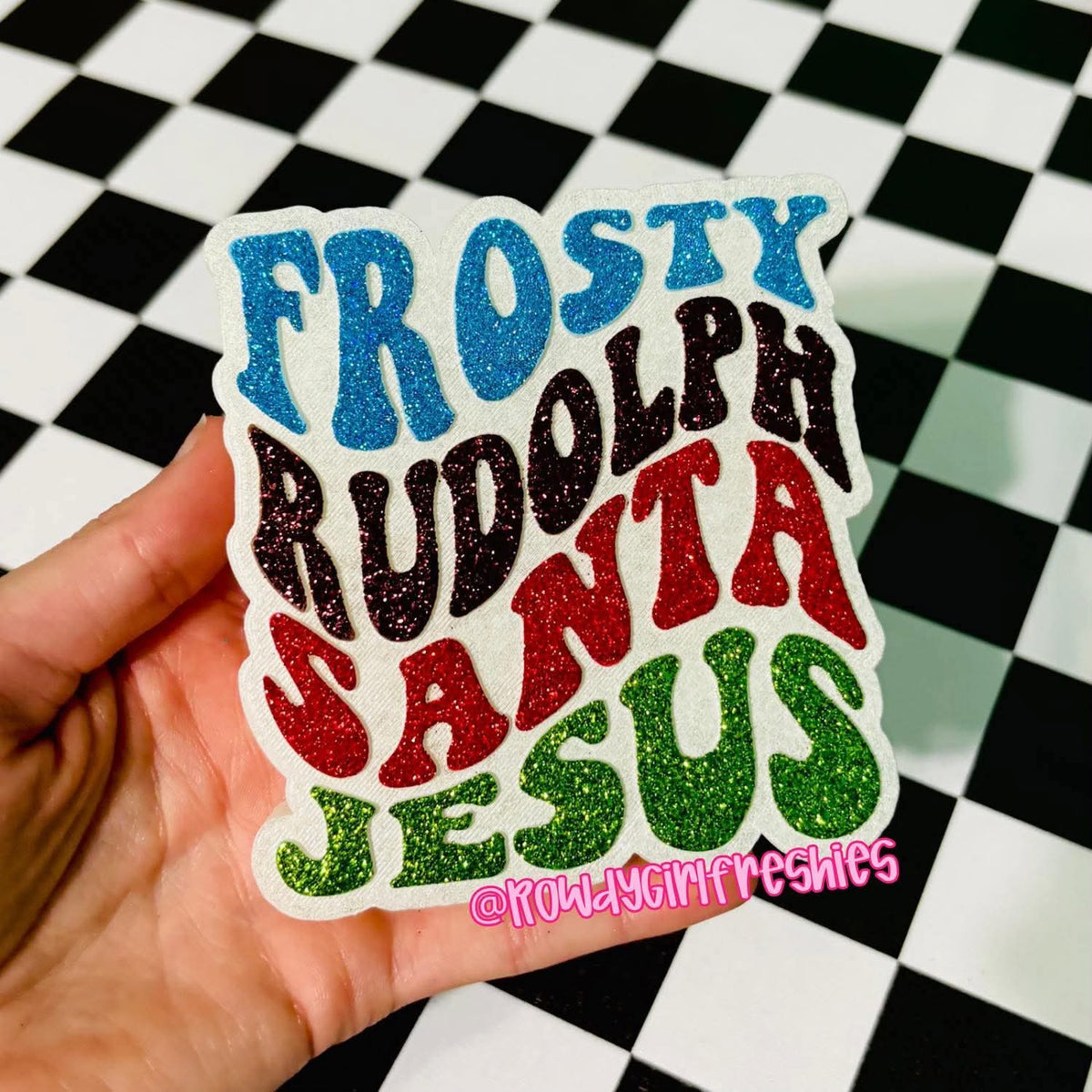 Frosty, Rudolph, Santa, Jesus