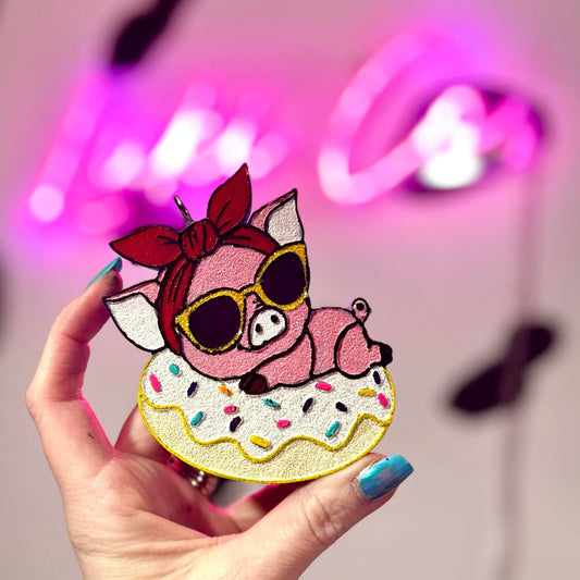 Pig on Donut Float