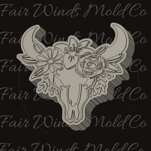 Floral Bullskull