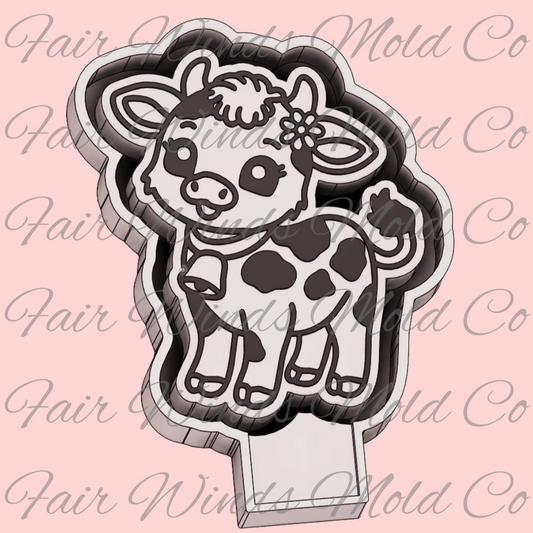 Cute Dairy Cow with Bell