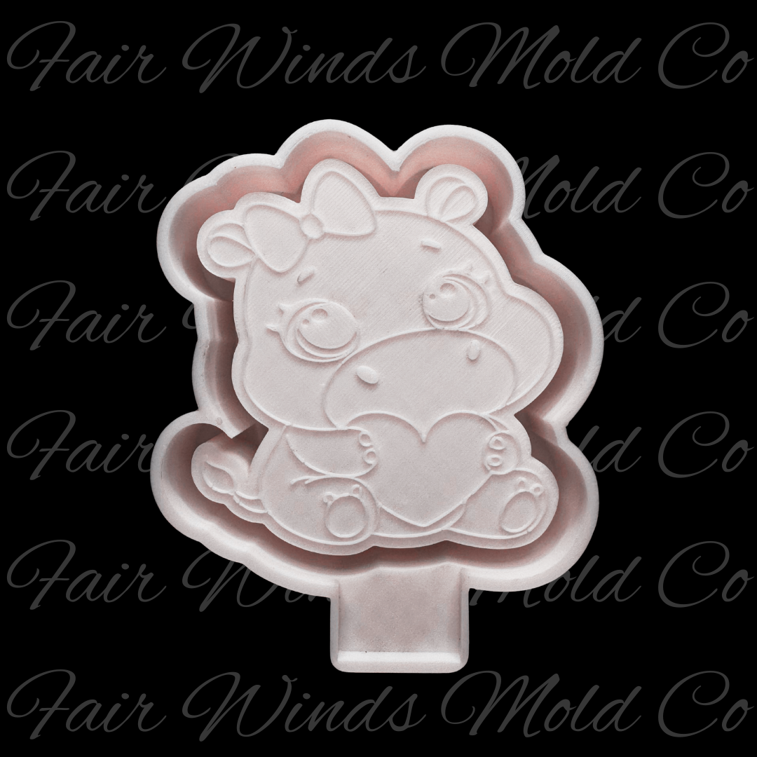 Cute Hippo with Heart