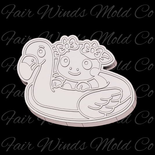 Cutesy Cow in Flamingo Floatie