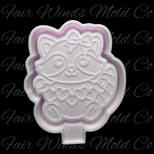 Cutesy Racoon with Hearts