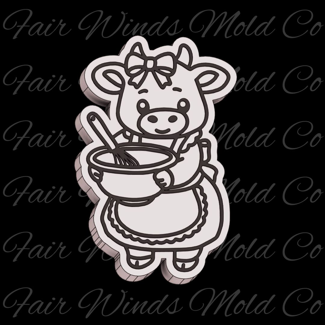 Baking Dairy Cow with Mixing Bowl