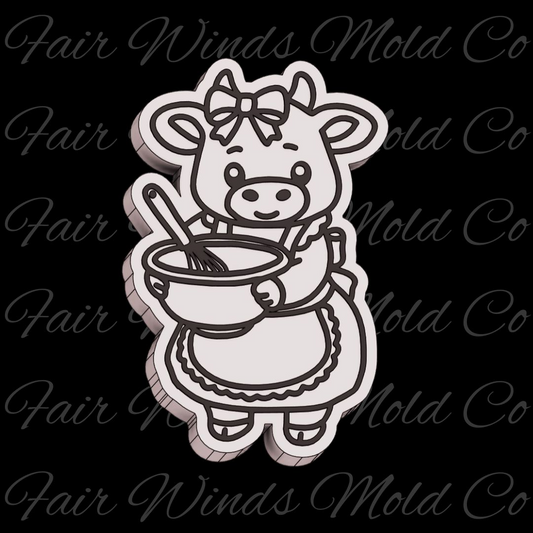 Baking Dairy Cow with Mixing Bowl
