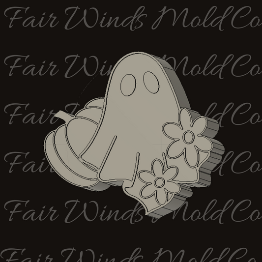 Ghost Daisy and Pumpkin