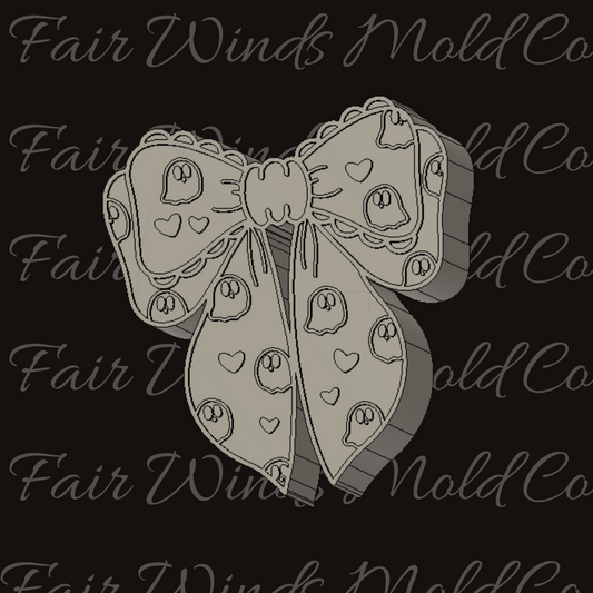 Ghost Print Fancy Bow