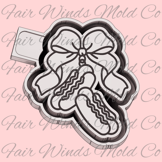 Hot Dog Charm with Bow