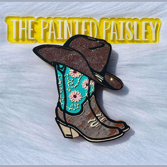Floral Boots and Hat