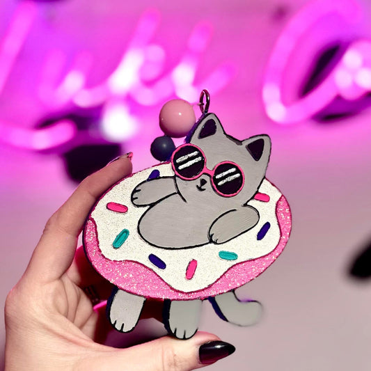 Cat in a Donut Floatie