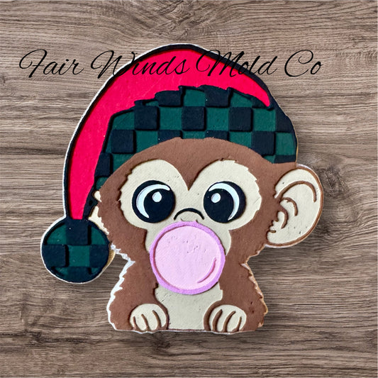 Monkey with Checkered Hat