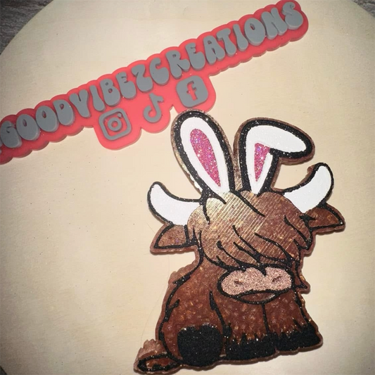 Bunny Ears Highland Cow