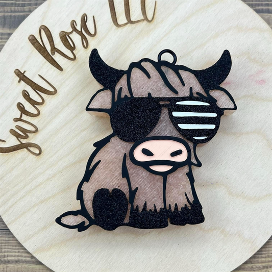Highland Cow with Sunglasses