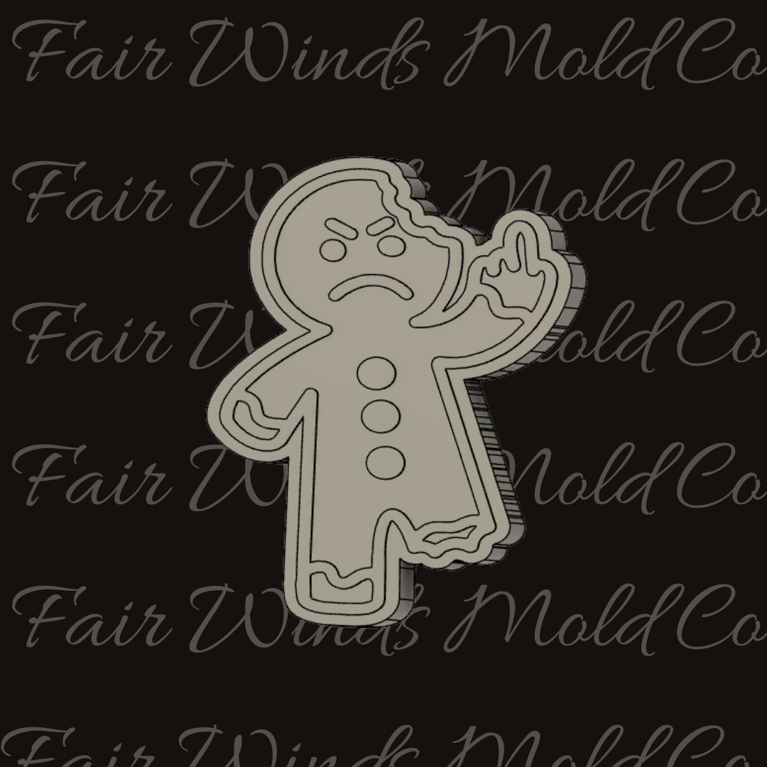 Middle Finger Gingerbread Man
