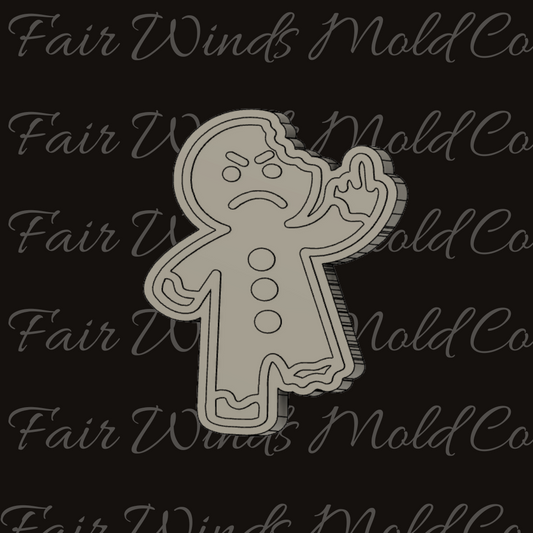 Middle Finger Gingerbread Man