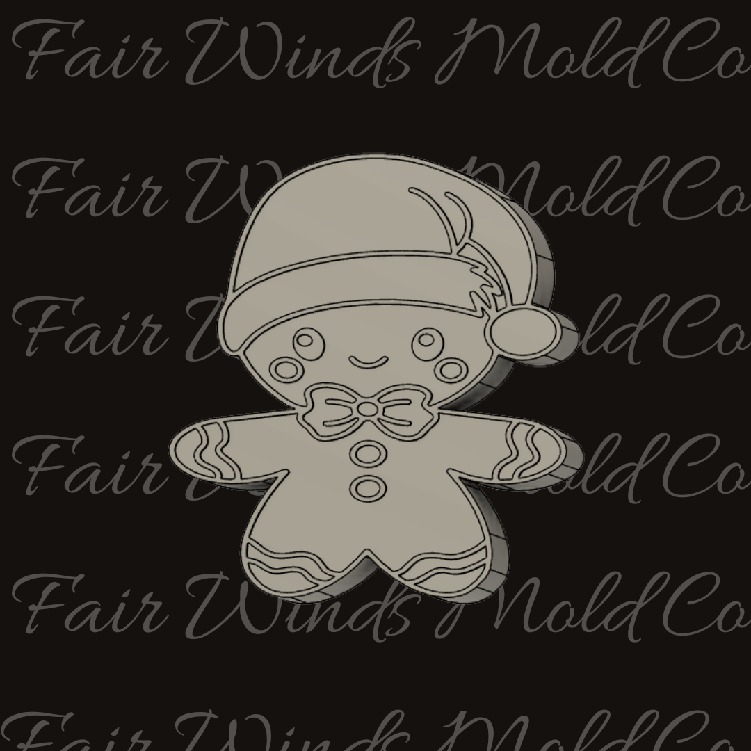 Santa Hat Gingerbread Man