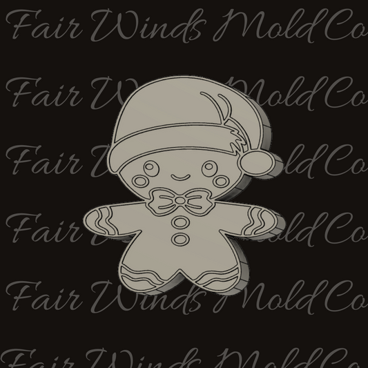 Santa Hat Gingerbread Man