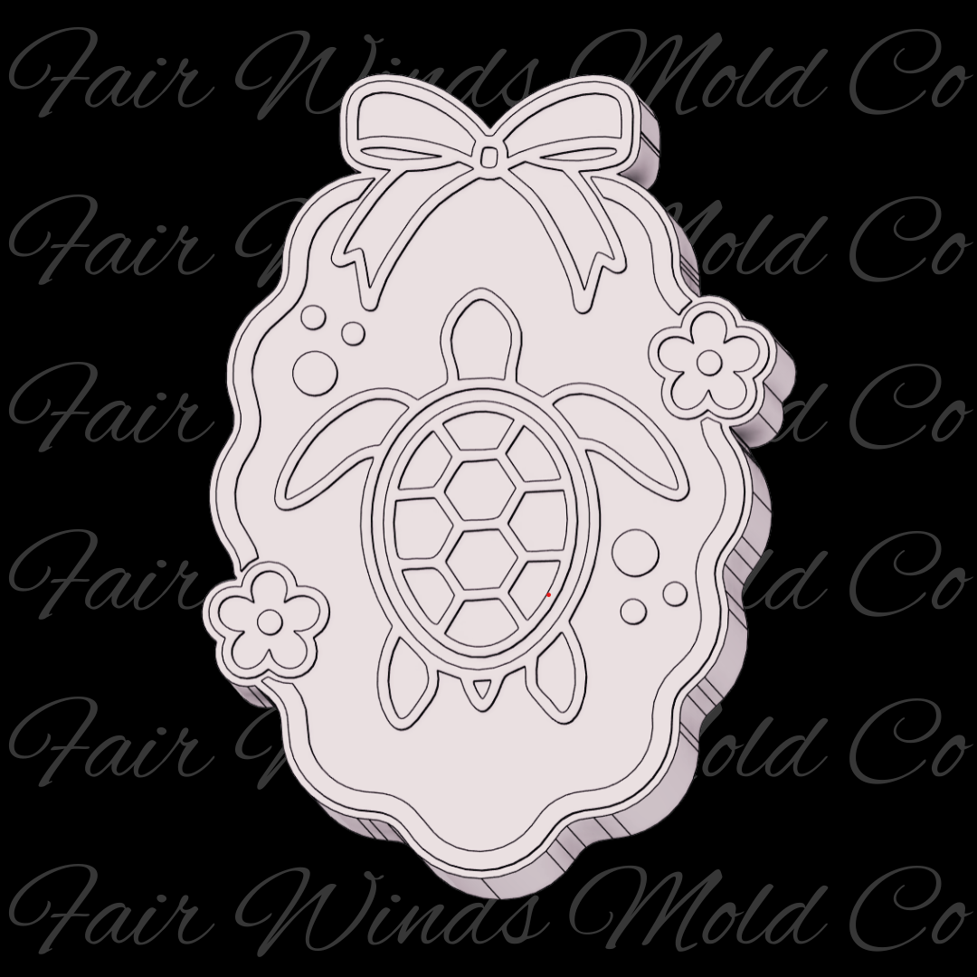 Sea Turtle Frame with Bow