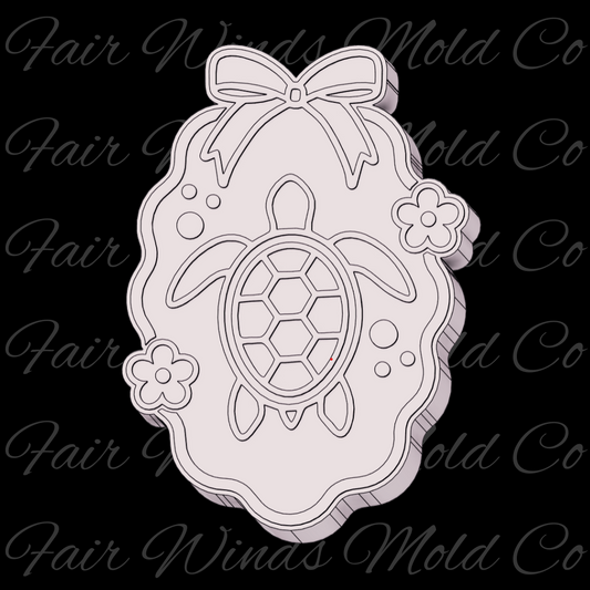 Sea Turtle Frame with Bow