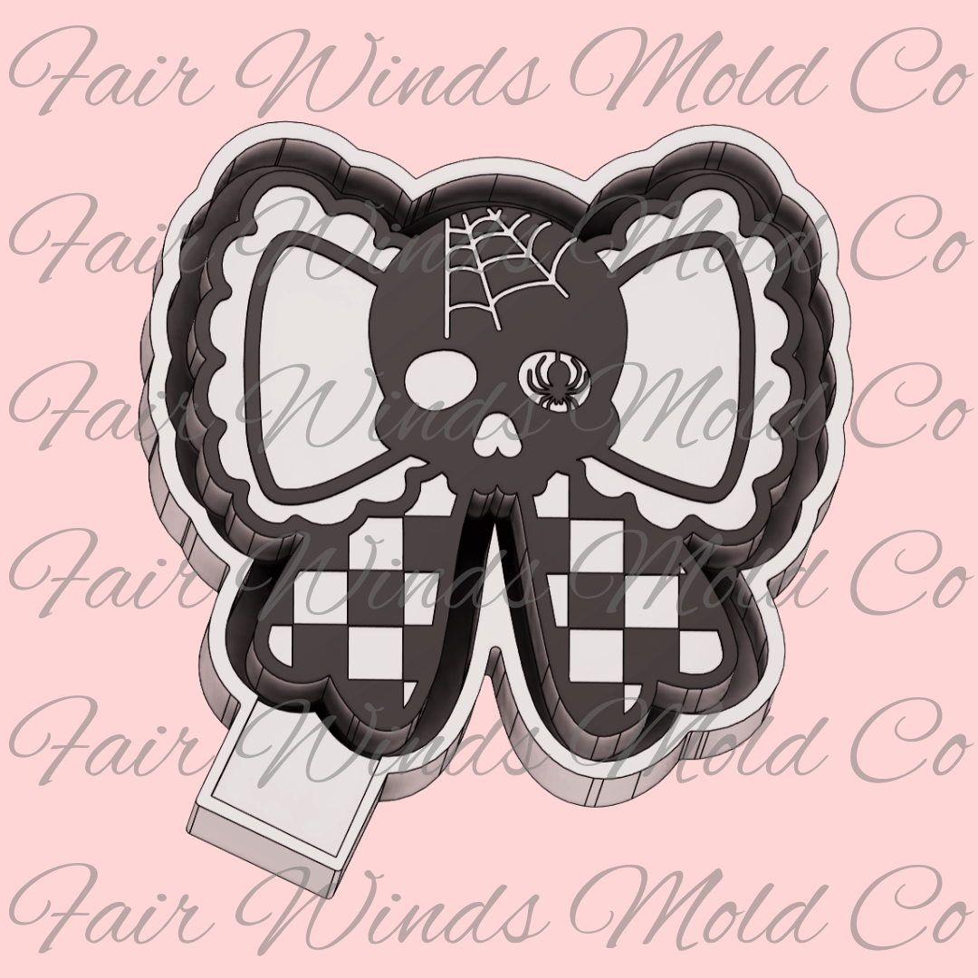 Skull Checkered Bow