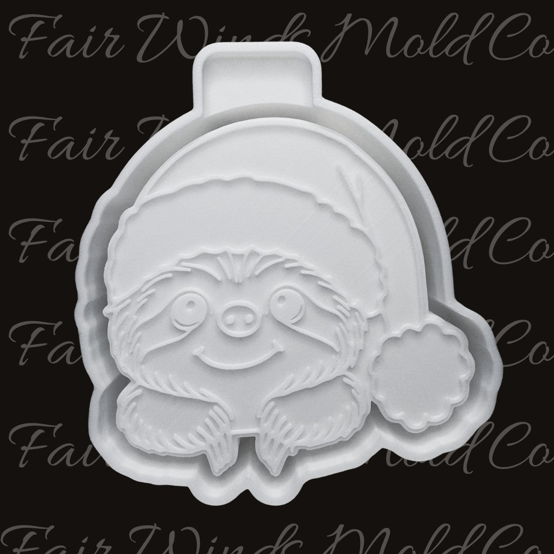 Sloth with Santa Hat