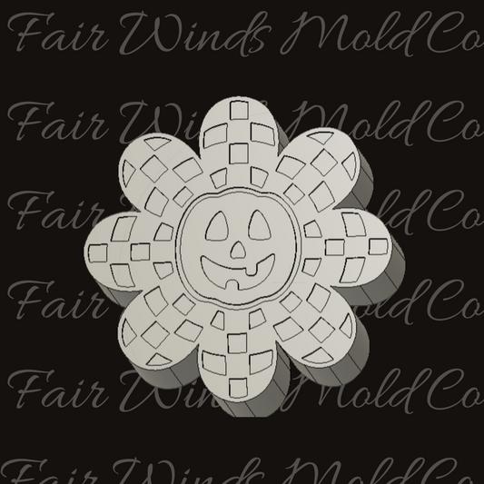 Checkered Pumpkin Daisy