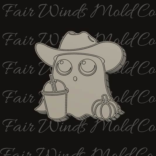 Cowboy Ghostie with Drink