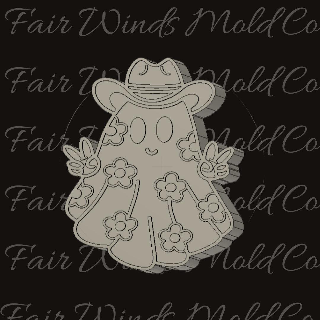 Floral Cowboy Ghostie with Hat