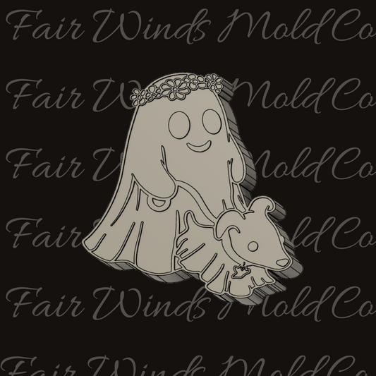 Floral Crown Ghostie Walking Ghost Puppy