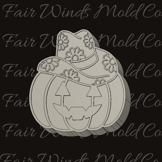 Floral Hat Jack O' Lantern